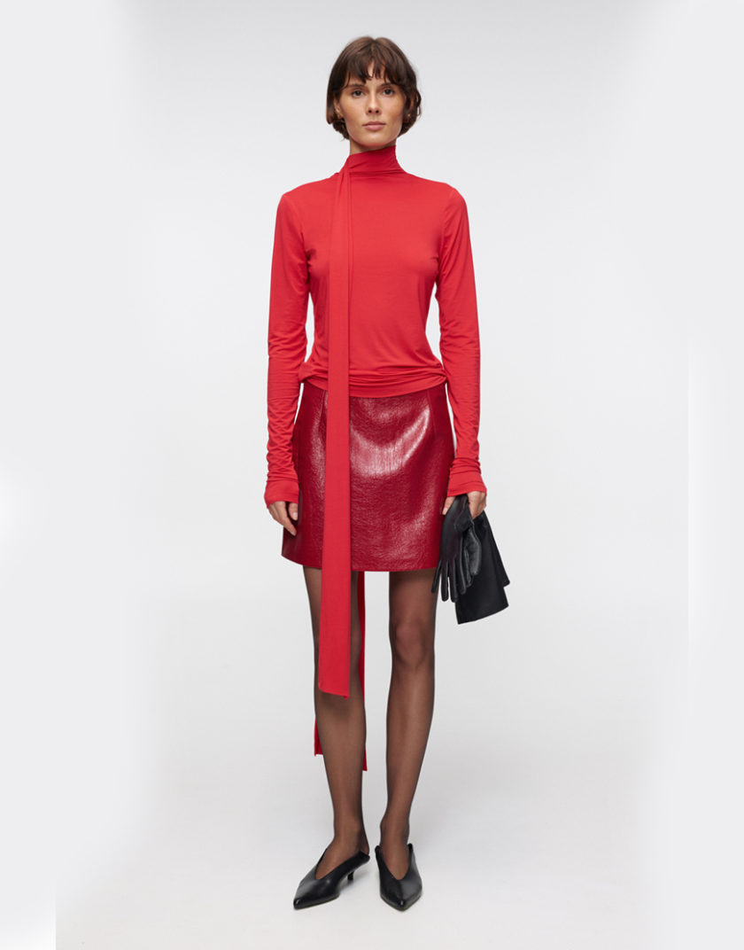 Спідниця Autumn Wine Leather IM_ATMN/WN/LTHR/SKRT, фото 1 - в интернет магазине KAPSULA