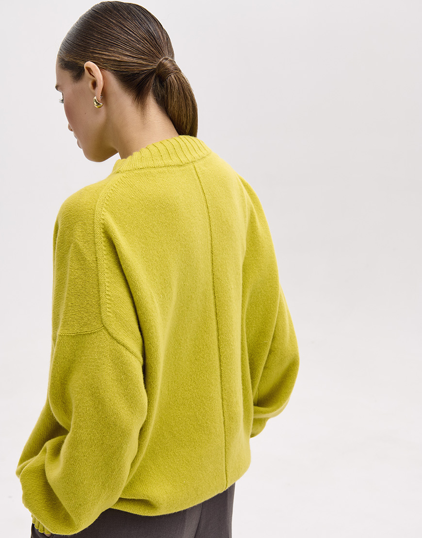 Светр об'ємний з вовни мериноса та кашеміру FRBC_cash_lemon, фото 1 Светр об'ємний з вовни мериноса та кашеміру FRBC_cash_lemon, фото 1 - в интернет магазине KAPSULA