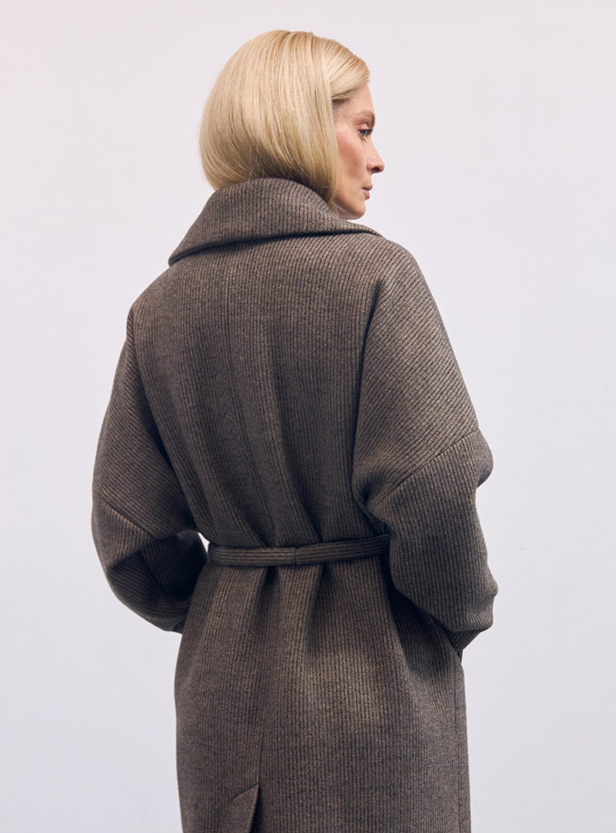 Пальто з спущеним плечем NGRDZK_1013, фото 1 - в интернет магазине KAPSULA