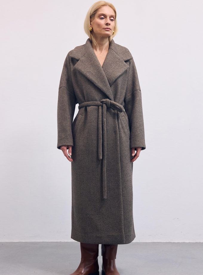 Пальто з спущеним плечем NGRDZK_1013, фото 1 - в интернет магазине KAPSULA