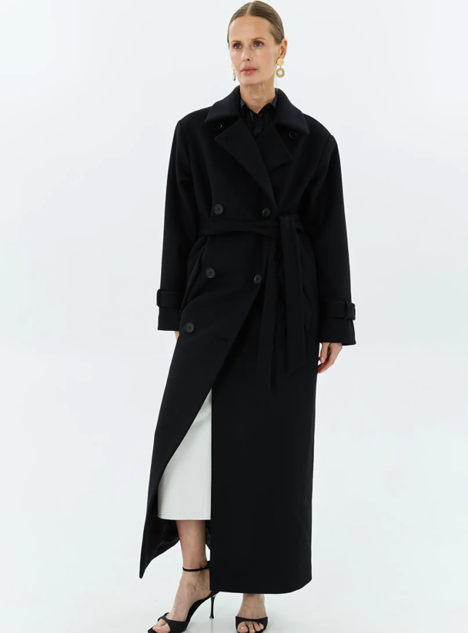 Пальто чорне NZRLL_AD15, фото 1 Пальто чорне NZRLL_AD15, фото 1 - в интернет магазине KAPSULA