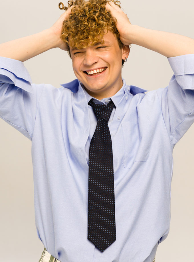 Краватка Unisex Polka Blue Dot Tie CRV_KS_SS42_43, фото 1 - в интернет магазине KAPSULA