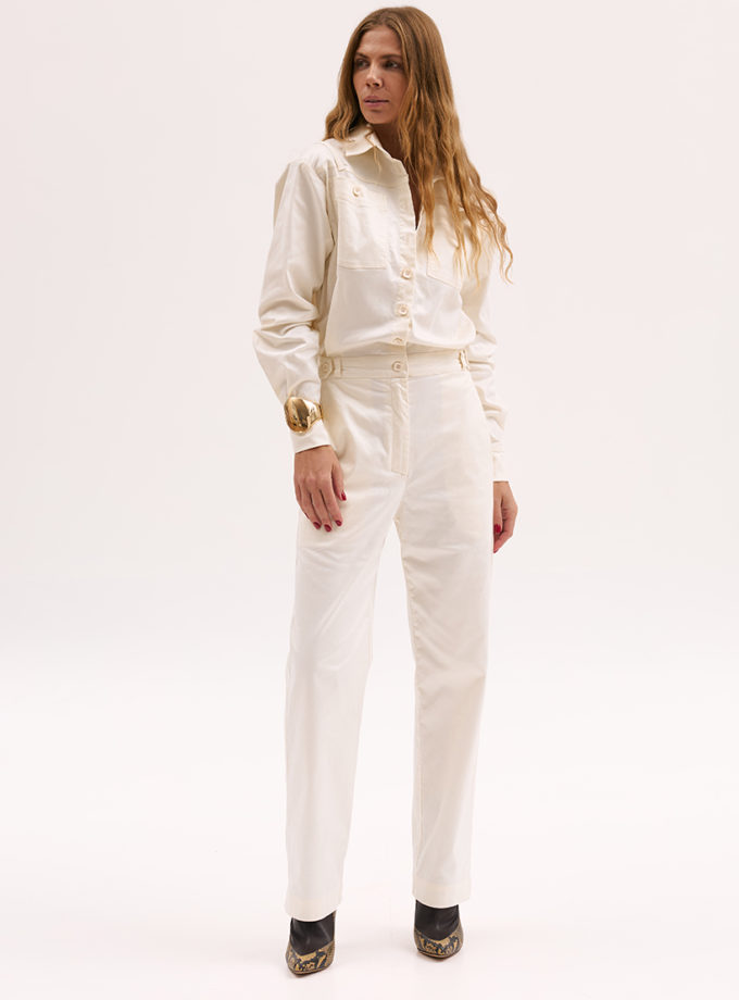 Вельветові штани у бежевому кольорі XM_Monet_5__35, фото 1 - в интернет магазине KAPSULA