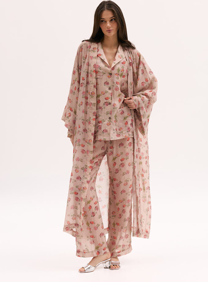 Кімоно напівпрозоре в троянди XM_Monet_8__35, фото 1 - в интернет магазине KAPSULA