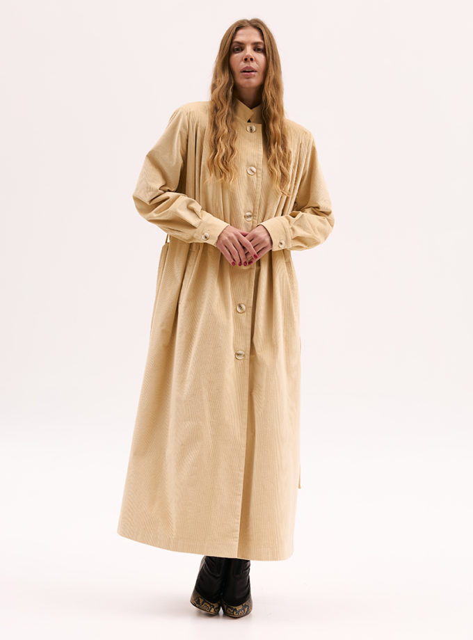 Тренч з вельвету в пісочному кольорі XM_Monet_9__35, фото 1 Тренч з вельвету в пісочному кольорі XM_Monet_9__35, фото 1 - в интернет магазине KAPSULA