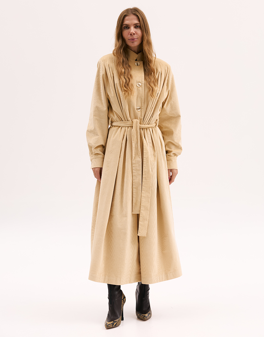 Тренч з вельвету в пісочному кольорі XM_Monet_9__35, фото 1 Тренч з вельвету в пісочному кольорі XM_Monet_9__35, фото 1 - в интернет магазине KAPSULA