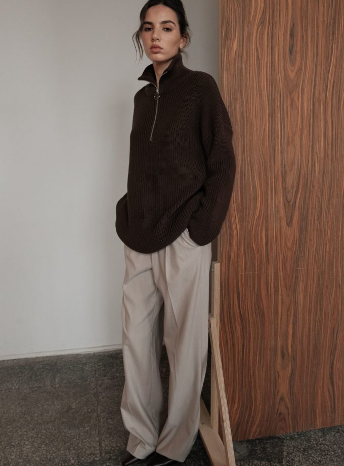 Брюки вовняні палаццо світло-бежеві TLA_00003654, фото 1 Брюки вовняні палаццо світло-бежеві TLA_00003654, фото 1 - в интернет магазине KAPSULA