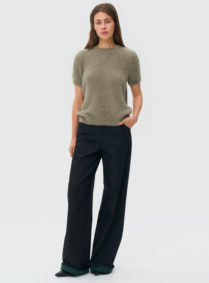 Джинси з підворотом - зелені WKMF_284_3, фото 1 Джинси з підворотом - зелені WKMF_284_3, фото 1 - в интернет магазине KAPSULA