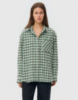 Сорочка оверсайз в клітинку - ментолова WKMF_287_1, фото 1 - в интернет магазине KAPSULA