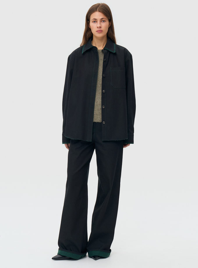 Джинси з підворотом - зелені WKMF_284_3, фото 1 Джинси з підворотом - зелені WKMF_284_3, фото 1 - в интернет магазине KAPSULA