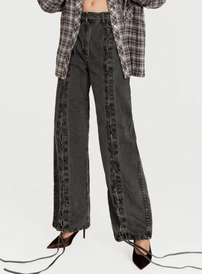 Джинси зі шнурівкою Ambtn_26, фото 1 - в интернет магазине KAPSULA