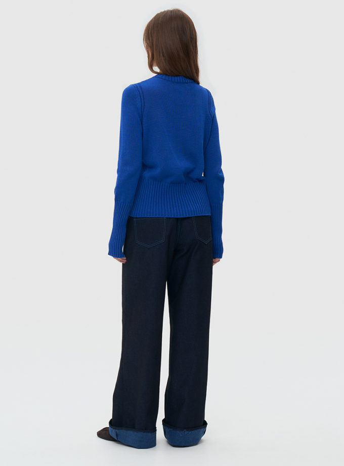 Джинси з підворотом - cині WKMF_284_1, фото 1 Джинси з підворотом - cині WKMF_284_1, фото 1 - в интернет магазине KAPSULA