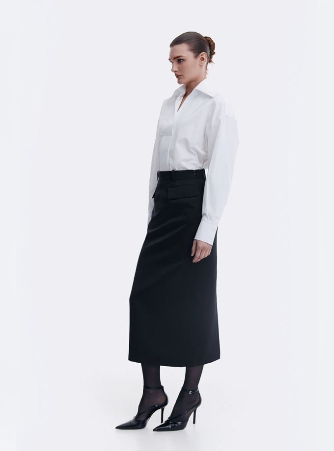 Спідниця довга міді чорна Ambtn_33, фото 1 - в интернет магазине KAPSULA