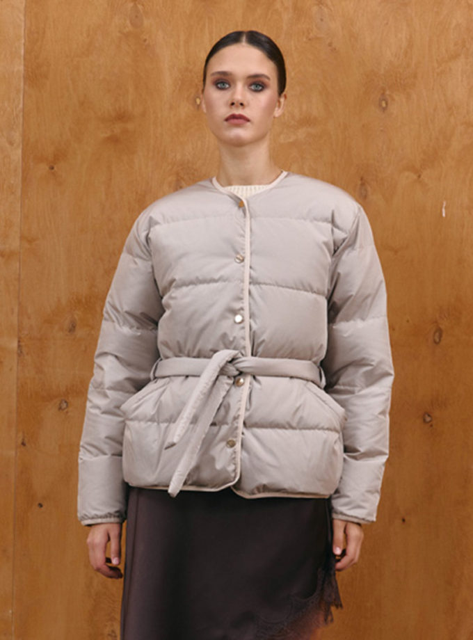 Пуховик Cicadidae бежевий MRCH_A2025-1b, фото 1 - в интернет магазине KAPSULA