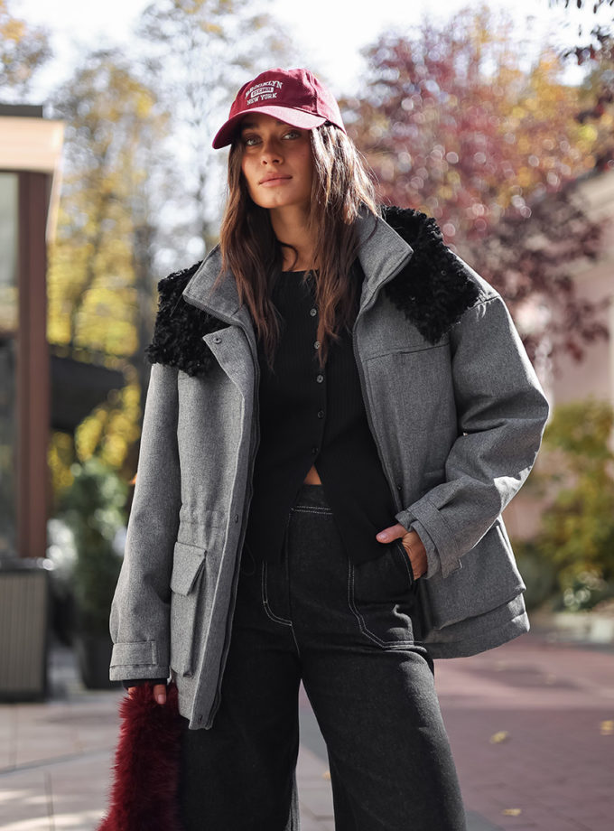 Куртка із хутряним капюшоном GET DRESSED. (GD_WS25_21)