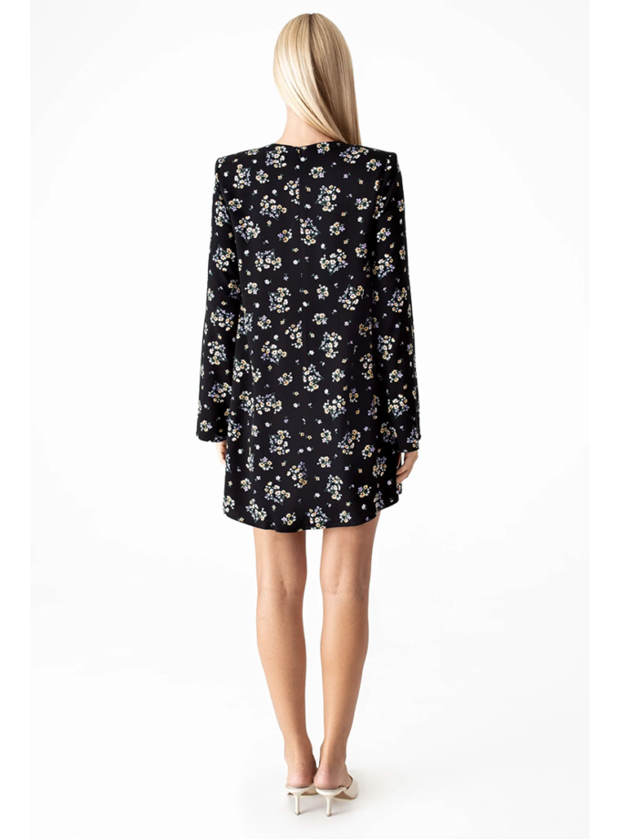 Сукня міні у квітковий принт чорна MGN_1746BK, фото 1 Сукня міні у квітковий принт чорна MGN_1746BK, фото 1 - в интернет магазине KAPSULA