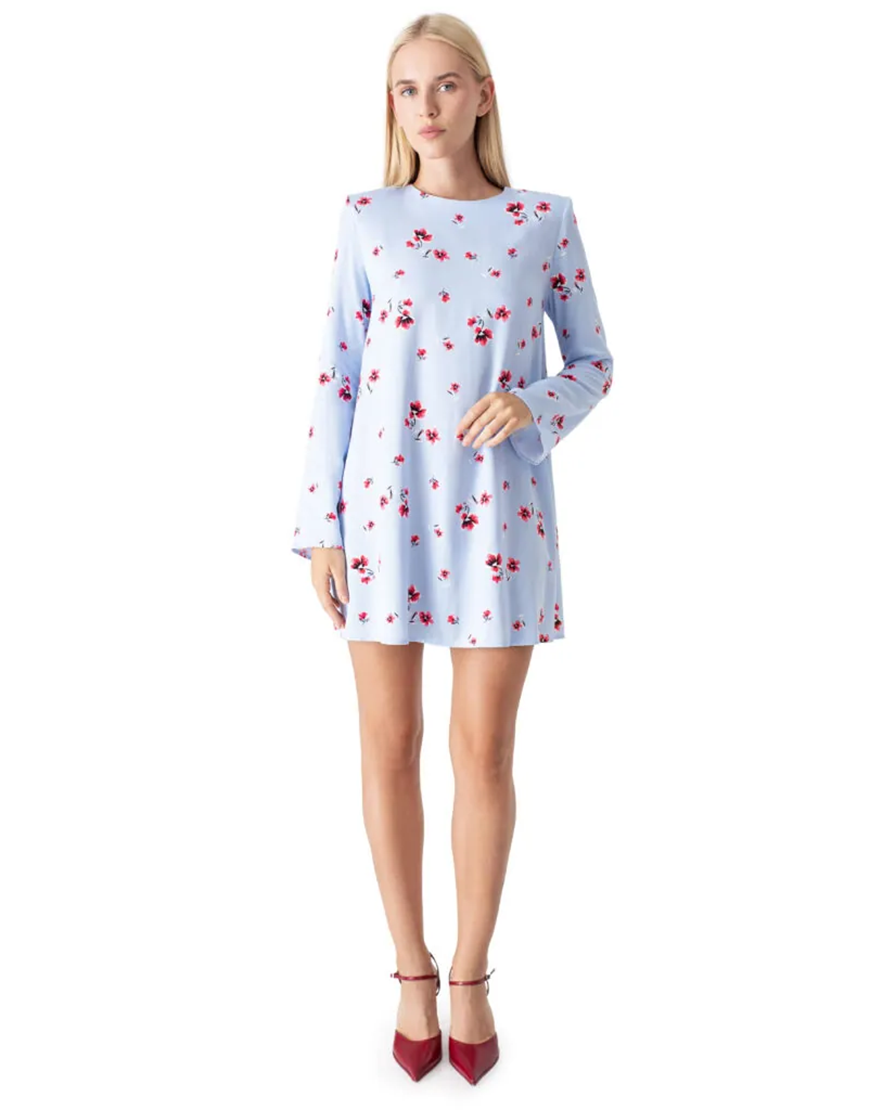 Сукня міні у квітковий принт блакитна MGN_1746BL, фото 1 Сукня міні у квітковий принт блакитна MGN_1746BL, фото 1 - в интернет магазине KAPSULA