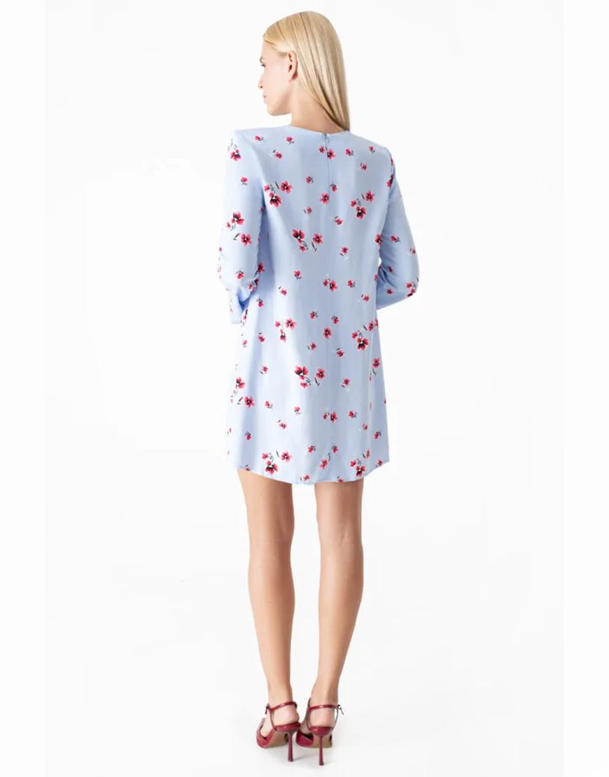 Сукня міні у квітковий принт блакитна MGN_1746BL, фото 1 Сукня міні у квітковий принт блакитна MGN_1746BL, фото 1 - в интернет магазине KAPSULA