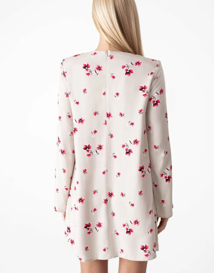 Сукня міні у квітковий принт бежева MGN_1746BG, фото 1 Сукня міні у квітковий принт бежева MGN_1746BG, фото 1 - в интернет магазине KAPSULA