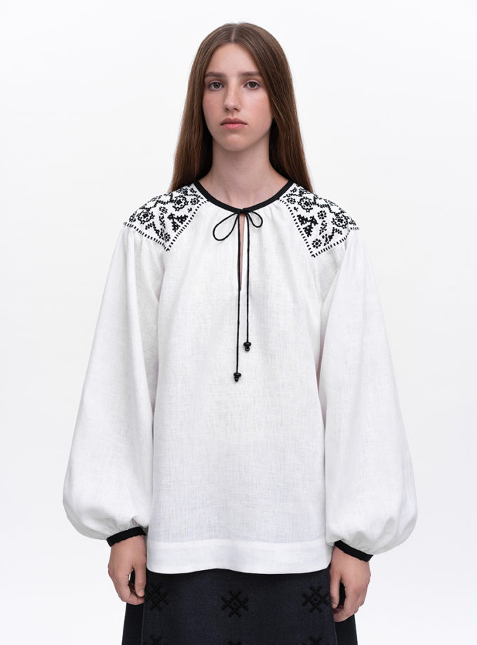 Біла жіноча вишиванка Ізола ETN_izola, фото 1 - в интернет магазине KAPSULA