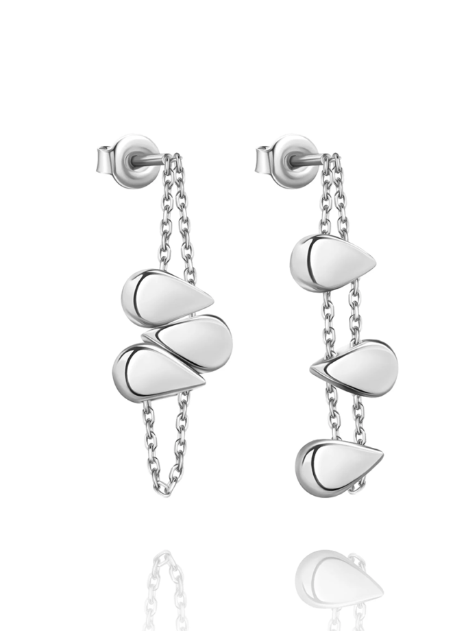 Сережки 4-в-1 пепіта зі срібла в покритті білим родієм ORX_earrings_pepita_wr, фото 1 - в интернет магазине KAPSULA