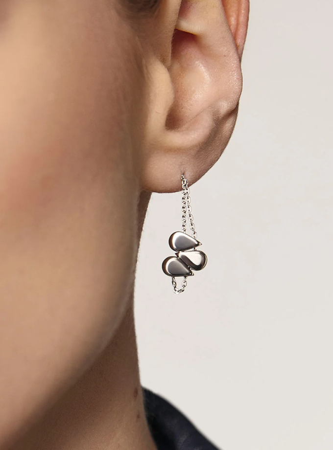 Сережки 4-в-1 пепіта зі срібла в покритті білим родієм ORX_earrings_pepita_wr, фото 1 - в интернет магазине KAPSULA