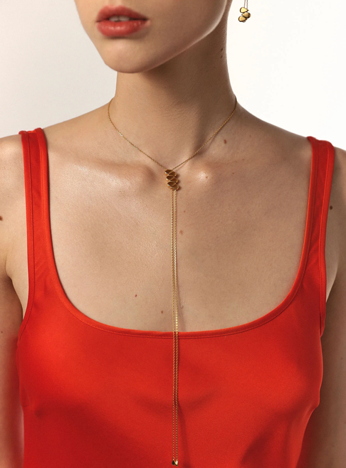 Кольє 6-в-1 пепіта зі срібла в позолоті ORX_pepita_nec_gp, фото 1 - в интернет магазине KAPSULA