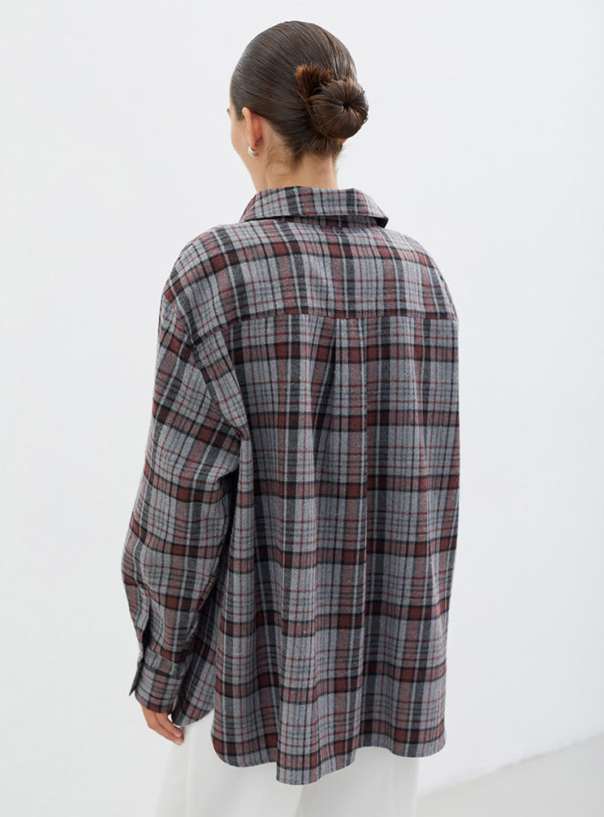 Жiночa сорочка з накладною кишенею в червону клітинку сіра TLA_0069554, фото 1 Жiночa сорочка з накладною кишенею в червону клітинку сіра TLA_0069554, фото 1 - в интернет магазине KAPSULA