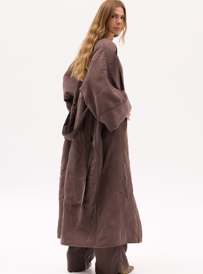 Тренч-кімоно шоколадне XM_Monet_15_35, фото 1 - в интернет магазине KAPSULA
