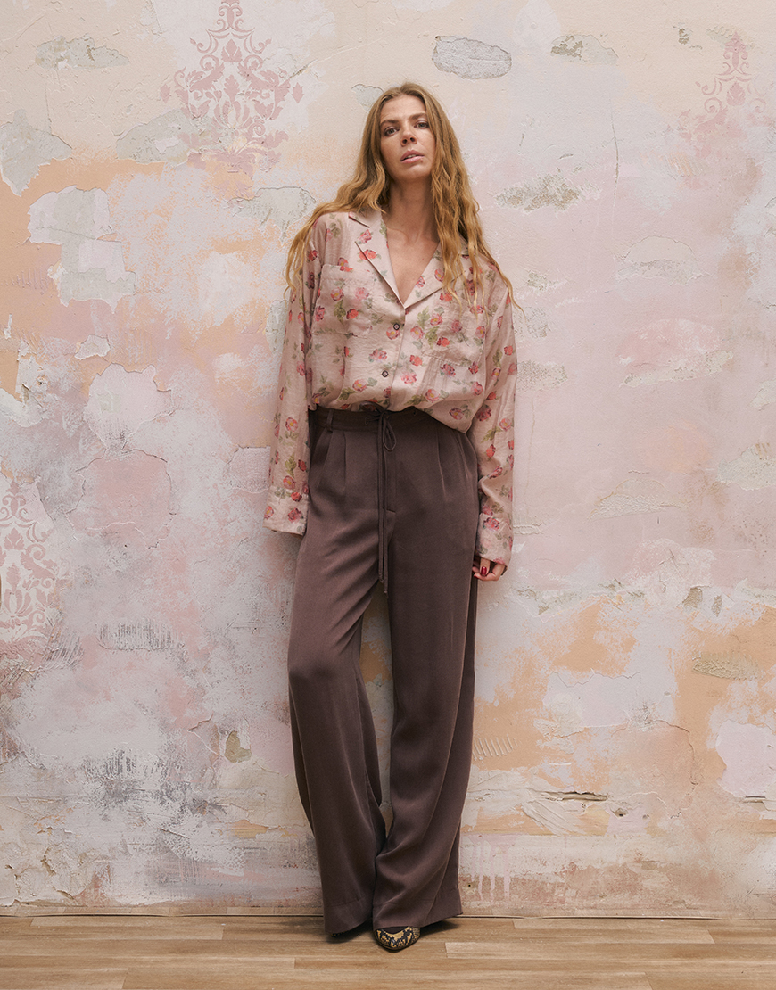 Коричневі штани з віскози XM_Monet_21_35, фото 1 Коричневі штани з віскози XM_Monet_21_35, фото 1 - в интернет магазине KAPSULA