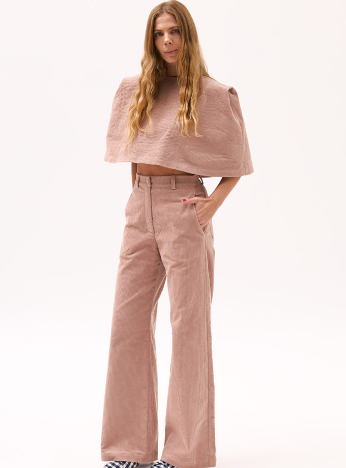 Рожеві штани з вельвету XM_Monet_22_35, фото 1 - в интернет магазине KAPSULA