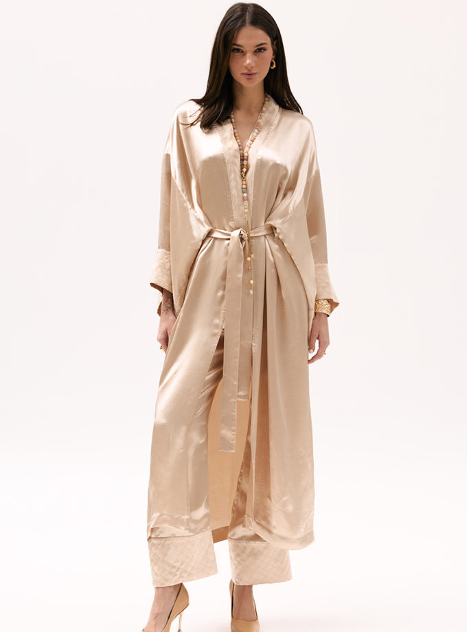 Кімоно атласне золоте XM_Monet_11_35, фото 1 - в интернет магазине KAPSULA