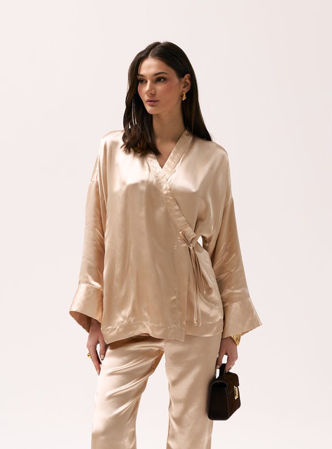 Блуза-кімоно з атласу XM_Monet_12_35, фото 1 Блуза-кімоно з атласу XM_Monet_12_35, фото 1 - в интернет магазине KAPSULA