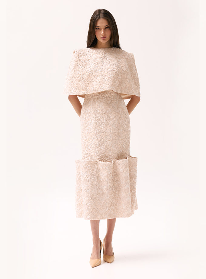 Рожева сукня з жакарду XM_Monet_26_35, фото 1 Рожева сукня з жакарду XM_Monet_26_35, фото 1 - в интернет магазине KAPSULA