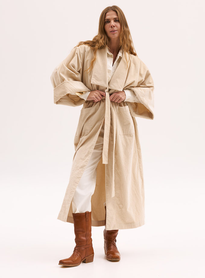Бежеве вельветове кімоно XM_Monet_4__35, фото 1 Бежеве вельветове кімоно XM_Monet_4__35, фото 1 - в интернет магазине KAPSULA