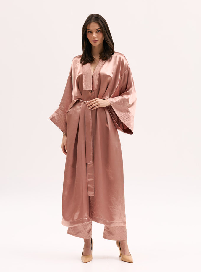 Рожеві штани з атласу XM_Monet_18_35, фото 1 - в интернет магазине KAPSULA