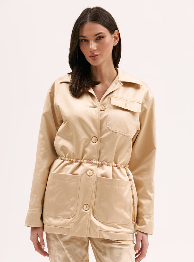 Куртка золота з коміром XM_Monet_24_35, фото 1 - в интернет магазине KAPSULA