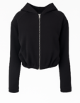 Укорочене худі зі знімними підплічниками чорне AV_ISABEL_01, фото 1 - в интернет магазине KAPSULA