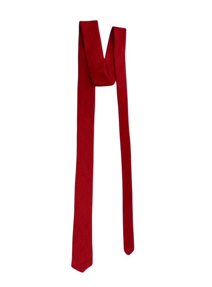 Пояс-краватка червоний AV_ROSE_00, фото 1 - в интернет магазине KAPSULA