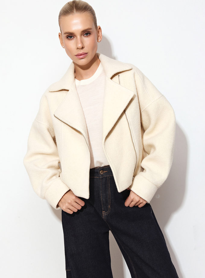 Короткий жакет з натуральної вовни THE ESSENCE (ESSENCE_THE-306)