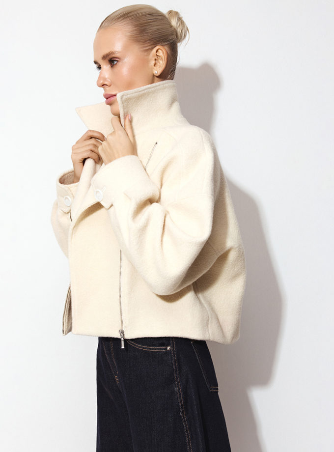 Короткий жакет з натуральної вовни THE ESSENCE (ESSENCE_THE-306)