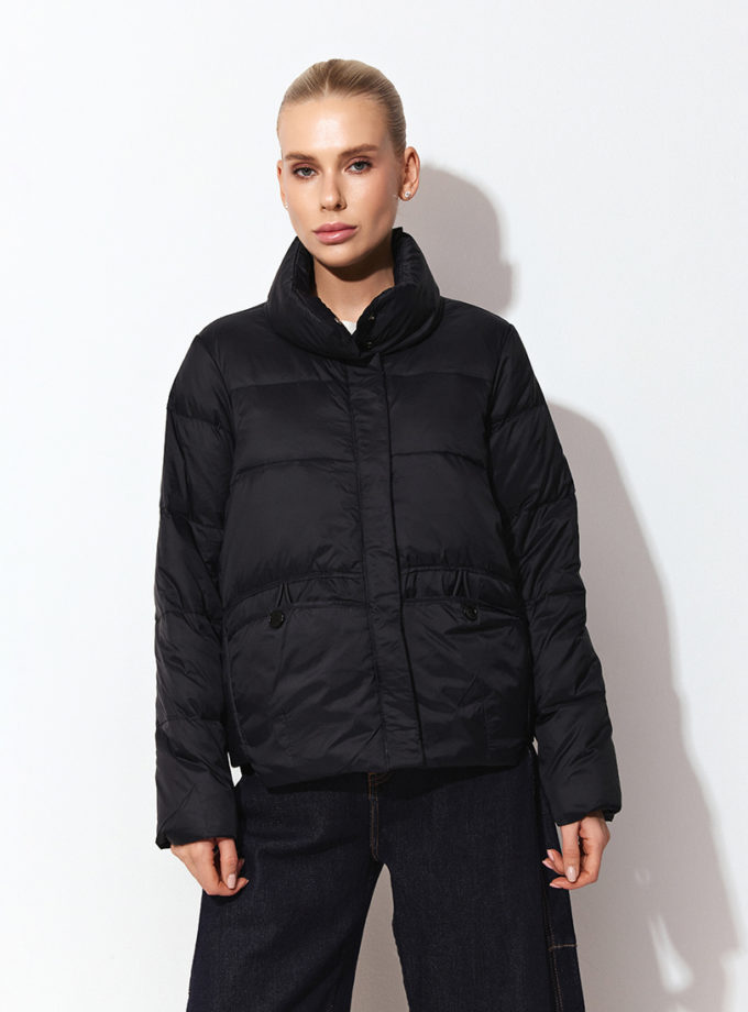 Куртка чорного кольору THE ESSENCE (ESSENCE_THE-310)