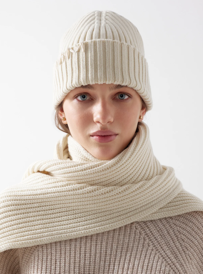 Кашемірова шапка Maria IAM (IAM_CSHMR/SCRF/ELN-1-1)