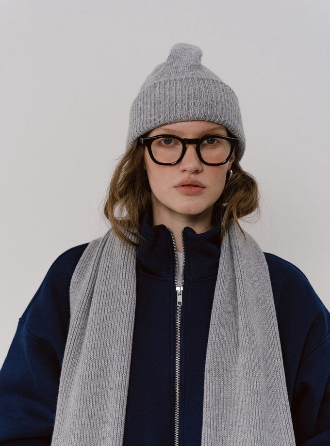 Шапка в'язана світло-сіра BALCONY GARMENT (BLCN_1517)