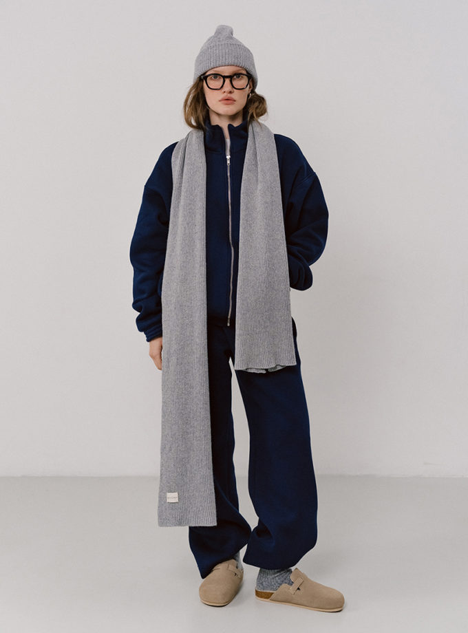 Шарф в'язаний світло-сірий BALCONY GARMENT (BLCN_1518)