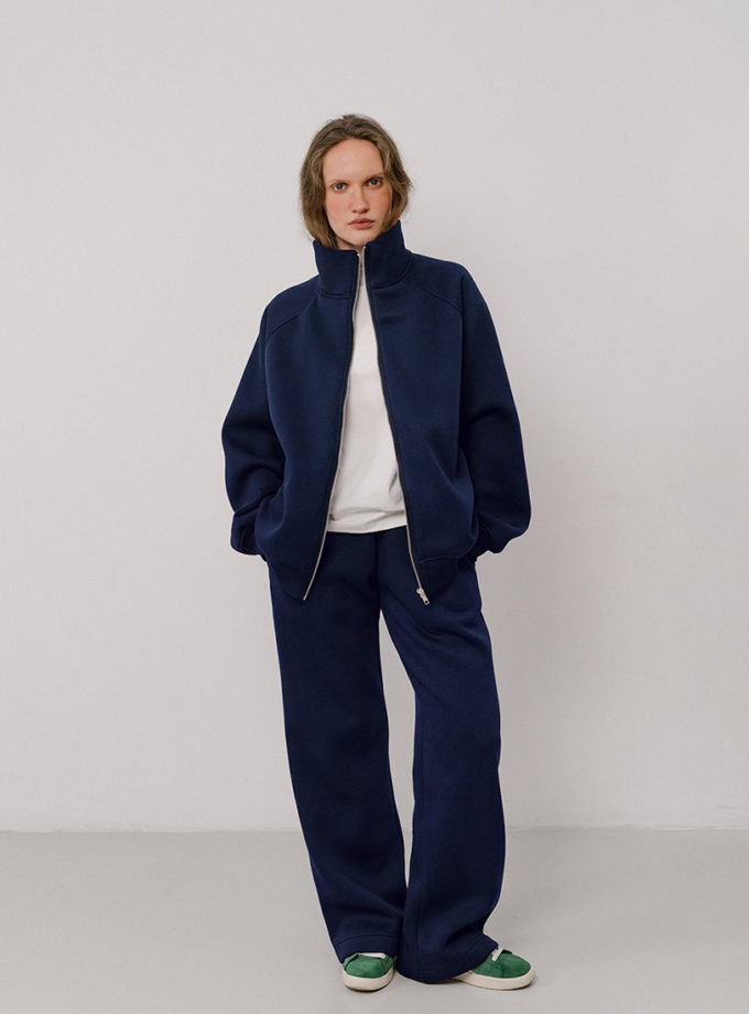 Зіп-світшот темно-синій з начосом BALCONY GARMENT (BLCN_1520)