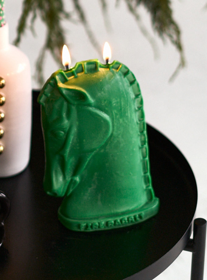 Свічка Кінь зелений FIRE RABBIT (FR-horse_grn_40kapsula)