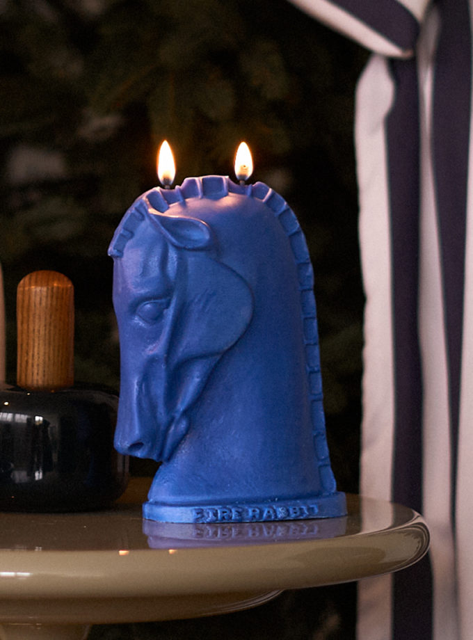 Свічка Кінь синій FIRE RABBIT (FR-horse_bl_40kapsula)