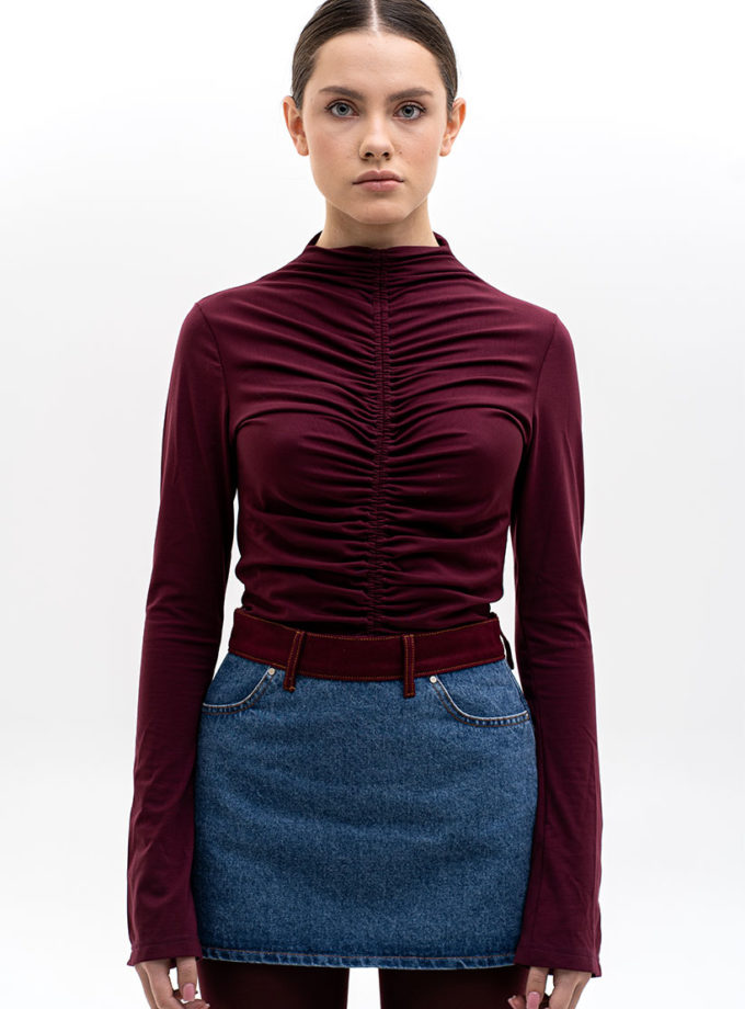 Лонгслів Bordo Drape MATCH DENIM (MTCH_sp25-drape-bordo)