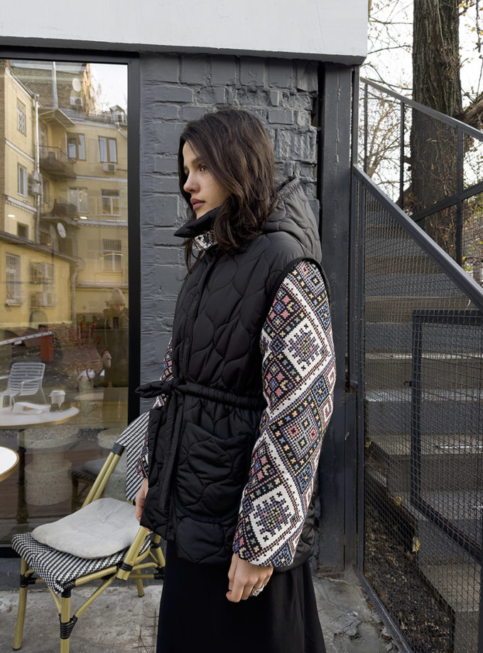 Пуховик Вишиванка ZHARKO (ZHRK_kzfw2500001djornamentbl)